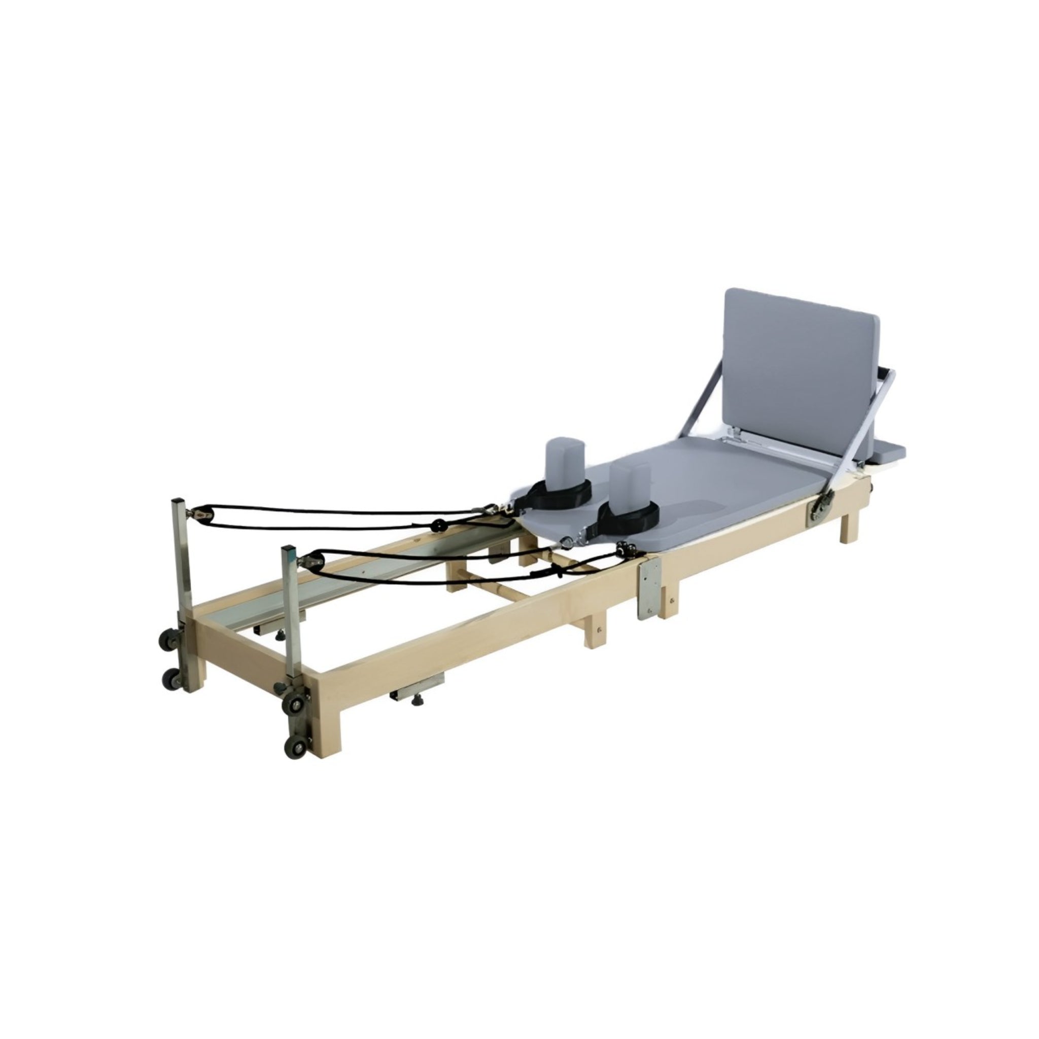 Foldable Pilates Reformer Oak Side